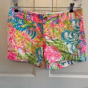 Lilly Pulitzer Pink and Blue Patterned Shorts